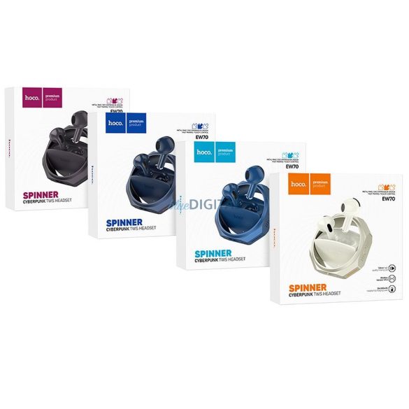 Hoco EW70 TWS bluetooth vezeték nélküli fülhallgató - fekete-lila