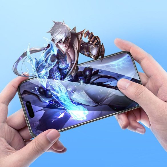 Hoco 5D Guardian Shield edzett üveg fekete szegéllyel iPhone 16 Pro - 10 db
