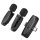 HOCO 2 x lavalier vezeték nélküli mikrofon Lightning / Type C L15 fekete