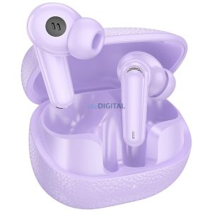 Hoco EQ23 TWS Bluetooth vezeték nélküli fülhallgató - lila