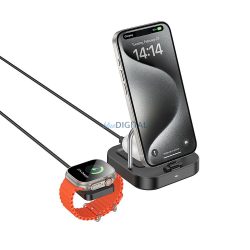 Hoco CQ16A 3-az-1-ben vezeték nélküli töltő 5W - fekete