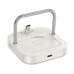 HOCO asztali töltő 2in1 Type C + vezeték nélküli töltés 5W PD QC 3A 30W CQ16B tejfehér