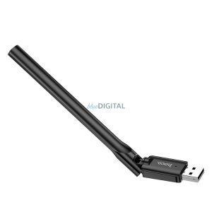 HOCO vezeték nélküli hálózati kártya külső antennával USB Wifi4 HI32 fekete