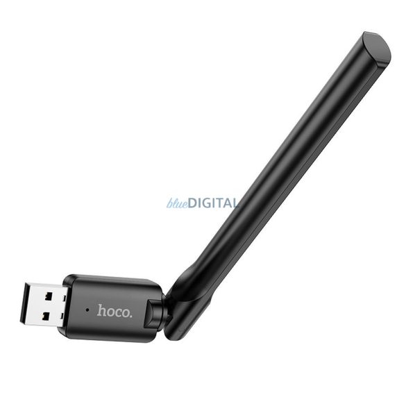 HOCO vezeték nélküli hálózati kártya külső antennával USB Wifi4 HI32 fekete