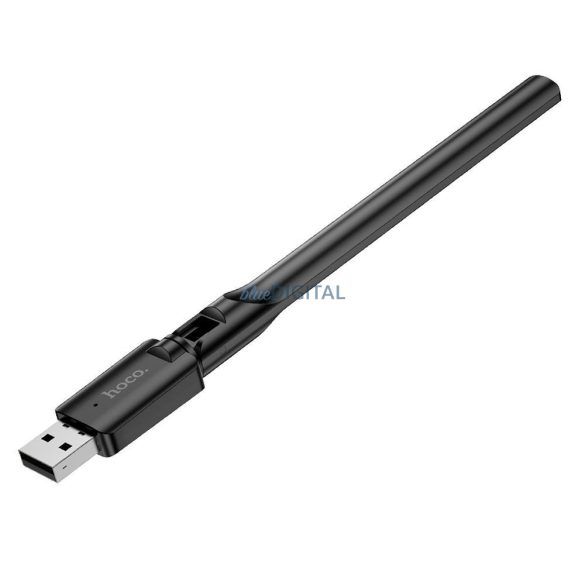 HOCO vezeték nélküli hálózati kártya külső antennával USB Wifi4 HI32 fekete
