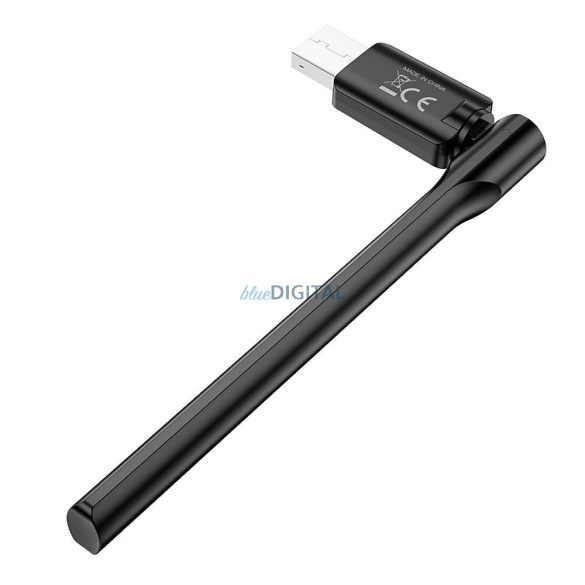 HOCO vezeték nélküli hálózati kártya külső antennával USB Wifi4 HI32 fekete