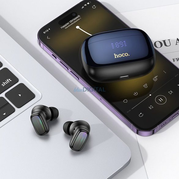 Hoco EQ20 TWS Bluetooth vezeték nélküli fülhallgató ANC, ENC - fekete