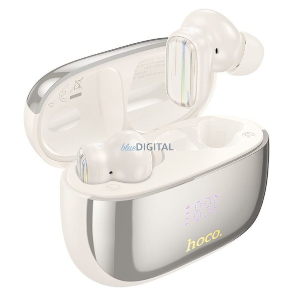 Hoco EQ20 TWS Bluetooth vezeték nélküli fülhallgató ANC, ENC - törtfehér