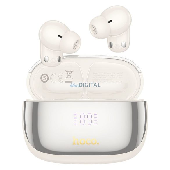 Hoco EQ20 TWS Bluetooth vezeték nélküli fülhallgató ANC, ENC - törtfehér