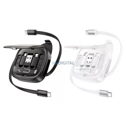   Hoco U140 Type-C - Lightning/micro USB/Type-C kábel 60W 3A PD 0.95m - fekete