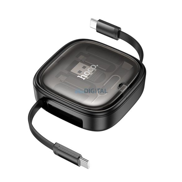 Hoco U140 Type-C - Lightning/micro USB/Type-C kábel 60W 3A PD 0.95m - fekete