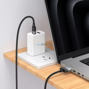 Hoco U141 kábel USB-C - Mag3 mágneses 5A 140W 1,8 m - fekete