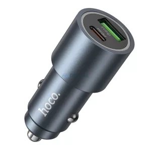 HOCO autós töltő USB-A + C típus PD QC3.0 48W Z60 fekete