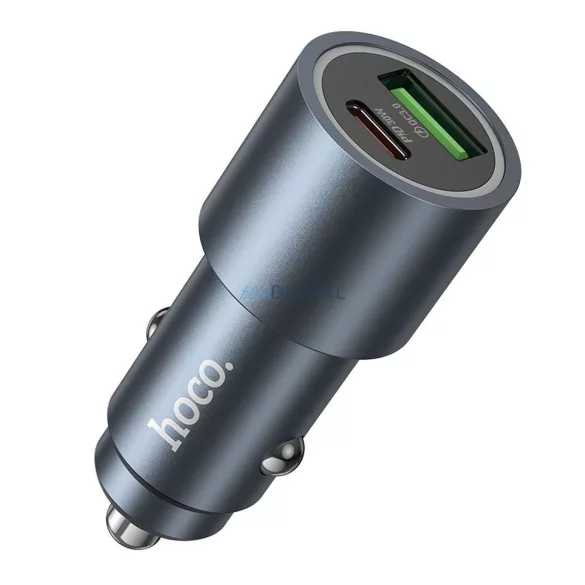 HOCO autós töltő USB-A + C típus PD QC3.0 48W Z60 fekete