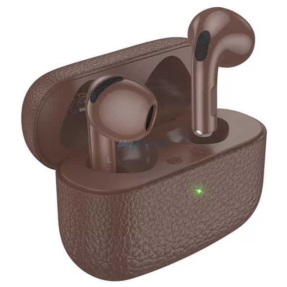 HOCO vezeték nélküli fülhallgató bluetooth TWS EQ15 barna
