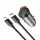 Hoco NZ16A autós töltő 1xUSB-A és 1xUSB-C csatlakozással + Type-C - Lightning kábellel 43W QC3.0 - fémszürke