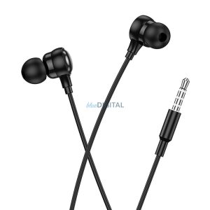 Hoco M116 vezetékes fülhallgató mikrofonnal 3.5mm jack csatlakozóval - fekete