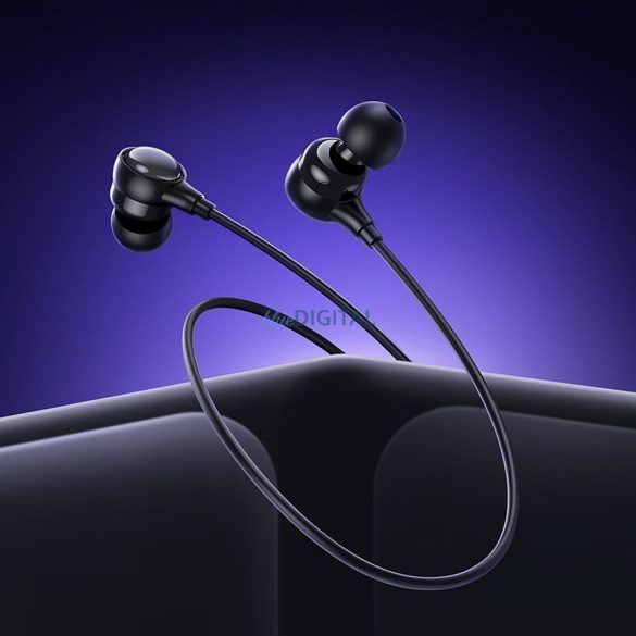Hoco M116 vezetékes fülhallgató mikrofonnal 3.5mm jack csatlakozóval - fekete
