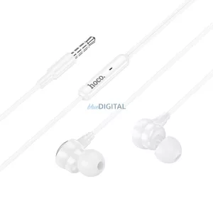 Hoco M116 vezetékes fülhallgató mikrofonnal 3.5mm jack csatlakozóval - fehér