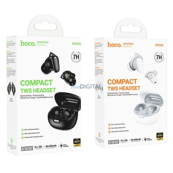 Hoco EW203 TWS Bluetooth vezeték nélküli fülhallgató - fehér