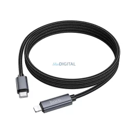   HOCO C típusú kábel Lightninghoz PD 27W X112 kijelzővel 1 m fekete HOCO C típusú kábel Lightninghoz PD 27W X112 1 m fekete