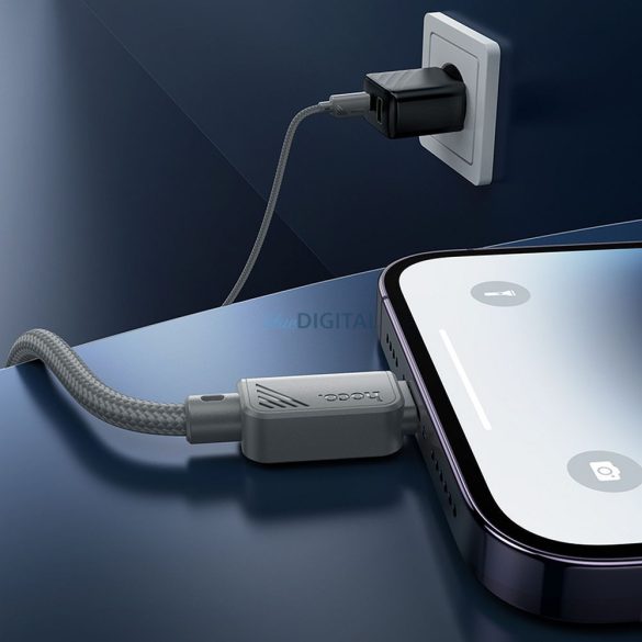 HOCO C típusú kábel Lightning PD 27W X113 1 m szürke