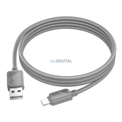 HOCO kábel USB-A - Lightning 2,4A X113 1 m szürke