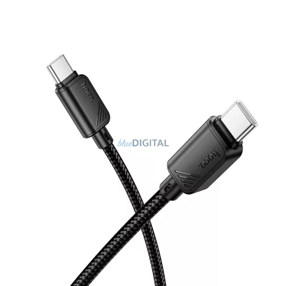 HOCO C típusú kábel C típusú C típusú kábelre 3A 60W X113 1 m fekete