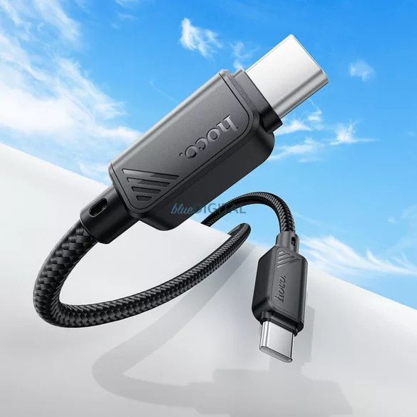 HOCO C típusú kábel C típusú C típusú kábelre 3A 60W X113 1 m fekete