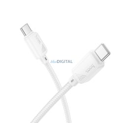   HOCO C típusú kábel C típusú C típusú kábelre 3A 60W X113 1 m fehér