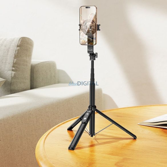 HOCO K25 mágneses szelfi bot/tripod vezeték nélküli vezérléssel - fekete