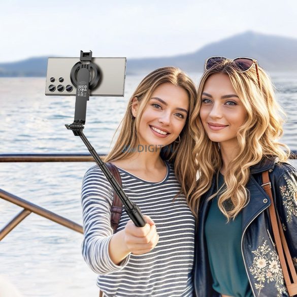 HOCO K25 mágneses szelfi bot/tripod vezeték nélküli vezérléssel - fekete
