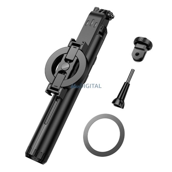 HOCO K25 mágneses szelfi bot/tripod vezeték nélküli vezérléssel - fekete