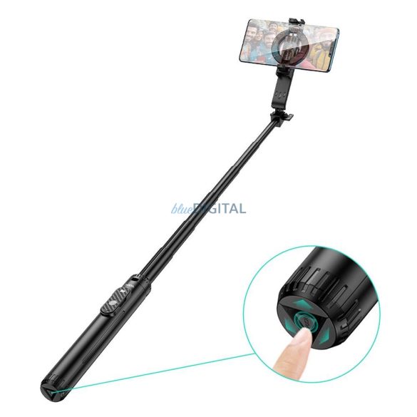 HOCO K25 mágneses szelfi bot/tripod vezeték nélküli vezérléssel - fekete