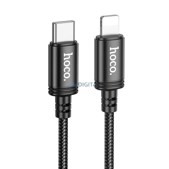 Kábel USB C Lightning Hoco PD 27W 2 m X89 fekete