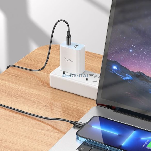 Kábel USB C Lightning Hoco PD 27W 2 m X89 fekete