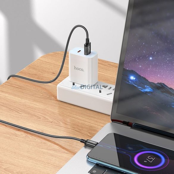 Hoco X89 USB-A - micro USB kábel 2.4A 2m - fekete