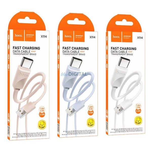 HOCO kábel USB-A - Lightning 2,4 A X114 1 m fehér