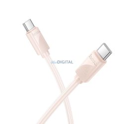   HOCO C típusú kábel C típusú C típusú kábelre 3A 60W X114 1 m rózsaszínű