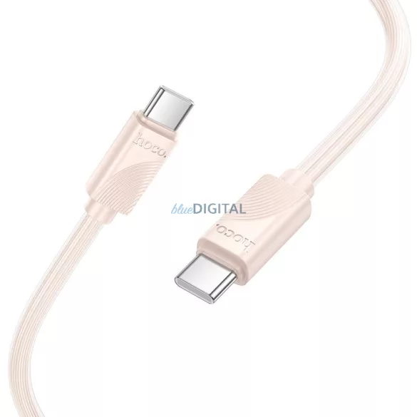 HOCO C típusú kábel C típusú C típusú kábelre 3A 60W X114 1 m rózsaszínű