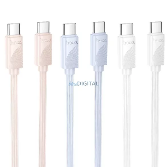 HOCO C típusú kábel C típusú C típusú kábelre 3A 60W X114 1 m rózsaszínű