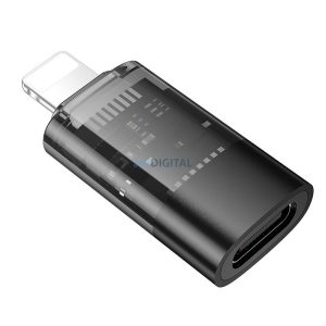 Hoco UA36 Lightning - Type-C adapter - fekete