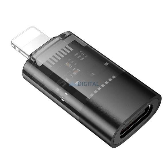 Hoco UA36 Lightning - Type-C adapter - fekete