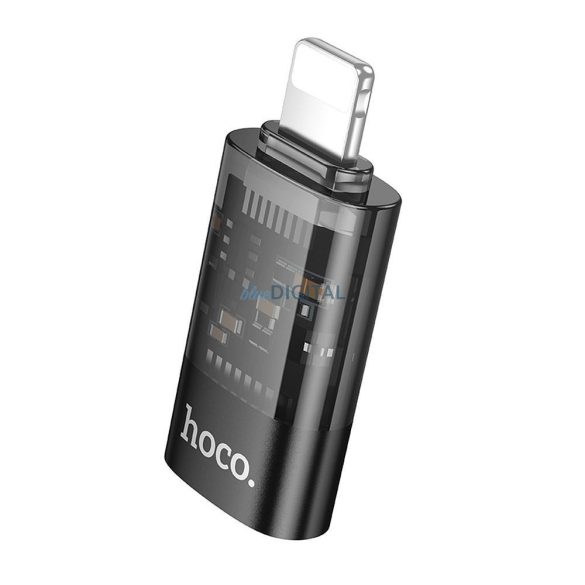 Hoco UA36 Lightning - Type-C adapter - fekete