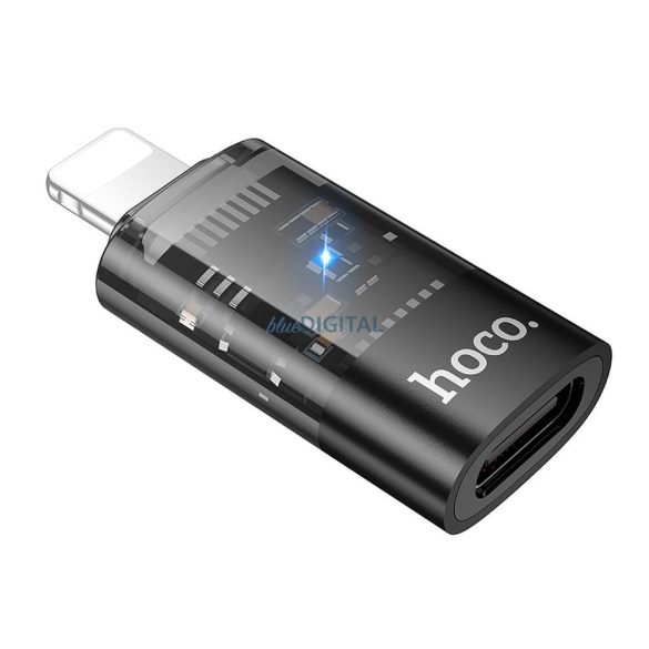 Hoco UA36 Lightning - Type-C adapter - fekete