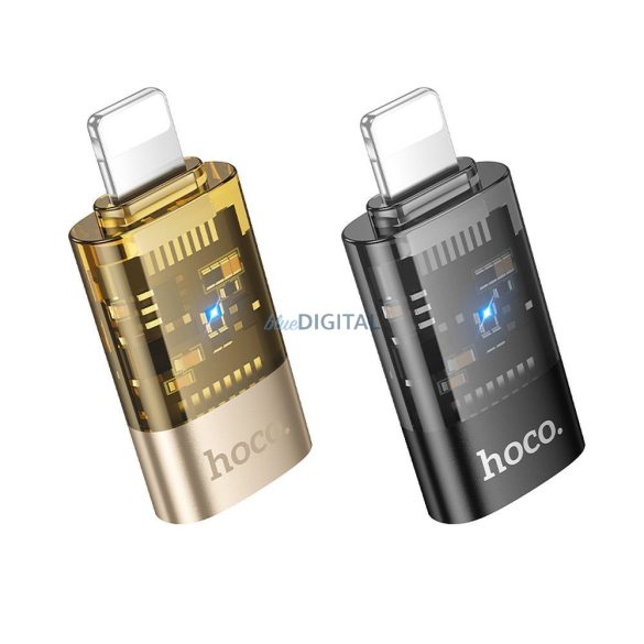 Hoco UA36 Lightning - Type-C adapter - fekete