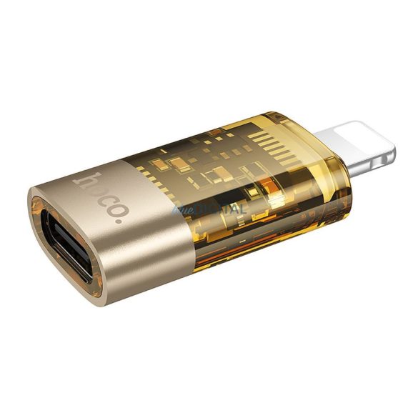 Hoco UA36 Lightning - Type-C adapter - arany színű
