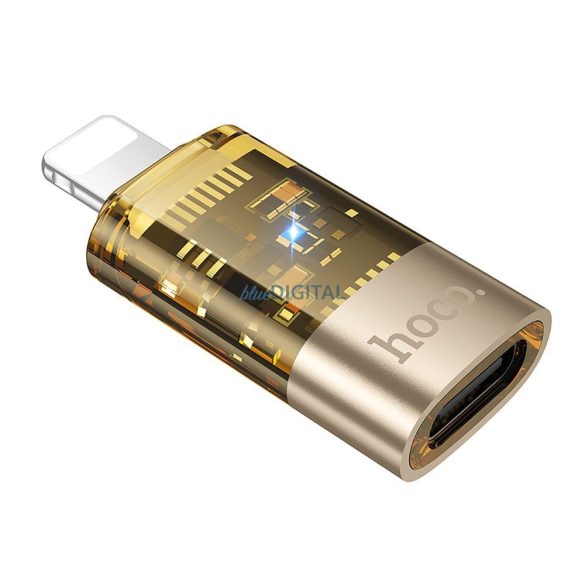 Hoco UA36 Lightning - Type-C adapter - arany színű