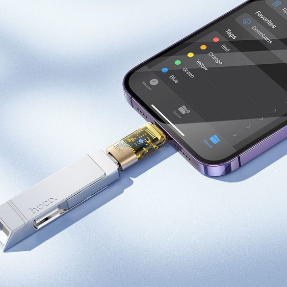 Hoco UA36 Lightning - Type-C adapter - arany színű