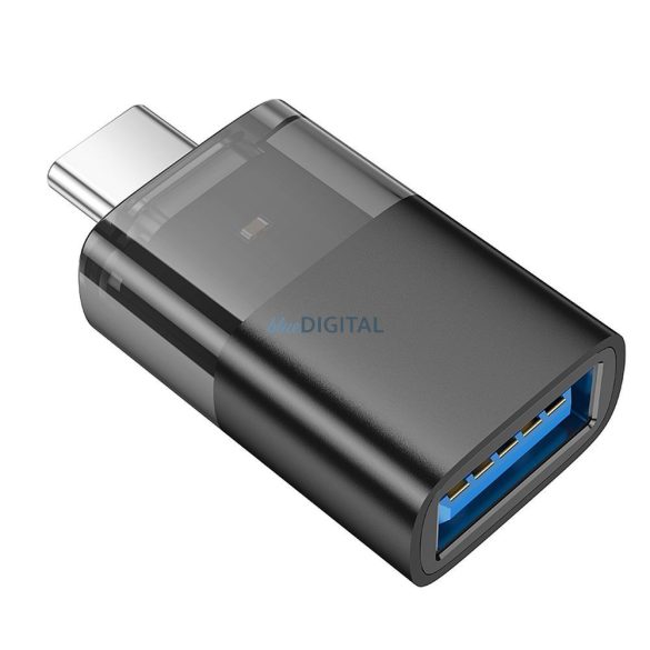 Hoco UA36B Type-C - USB-A adapter - fekete
